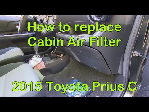 How to replace the Cabin Air Filter in a 2015 Toyota Prius C HVAC A/C