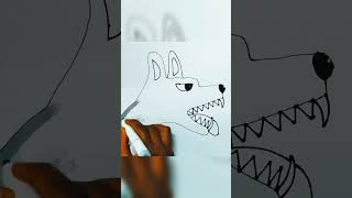 How to draw Wolf 🐺 step by step | #drawingideas #wolf #shortsviral