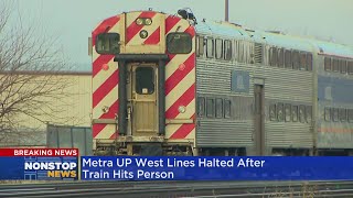 Pedestrian struck by Metra UP-W line train near Melrose Park