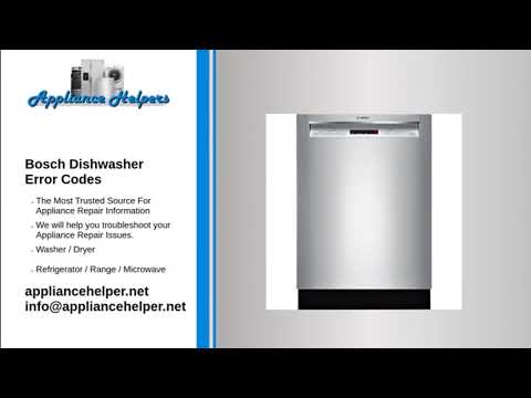 Bosch Dishwasher Error Codes