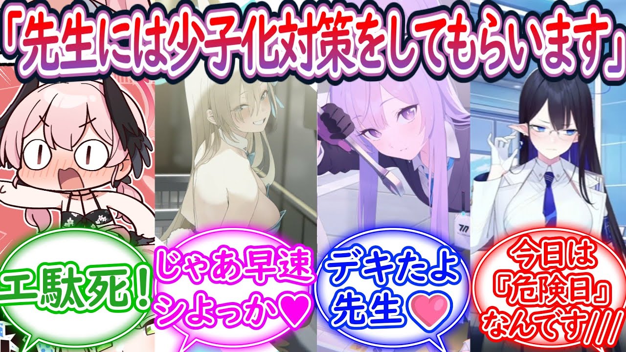 【SS】少子化対策のために子作りを要請された先生【ブルーアーカイブ -Blue Archive- 反応集】