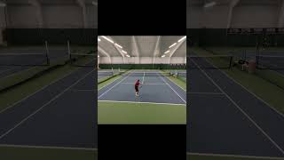 Lucky net positioning #tennis #usta #sports #indoor #tennislife