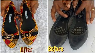 DIY Ankara flat shoes revamp screenshot 1