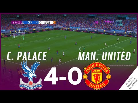 Highlights | Crystal Palace 4-0 Manchester United • Premier League 23/24 | Video Game Simulation