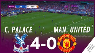 Highlights | Crystal Palace 4-0 Manchester United • Premier League 23/24 | Video Game Simulation