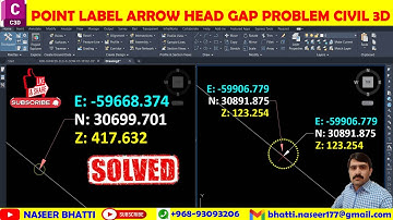 Cogo Point Label Arrow Head Gap Problem in Civil 3d | Point Dragged state labels in Civil 3d | Label