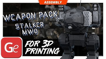 MWO Stalker Weapon Pack 3D Printing Model | Assembly by Gambody