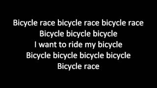 Queen - Bicycle Race (lyrics)