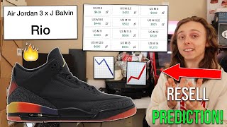 J BALVIN JORDAN 3 RIO RESELL PREDICTION + EXCLUSIVE ACCESS OUT NOW👀?