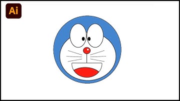 Doremon Vector Creation in Illustrator#viral