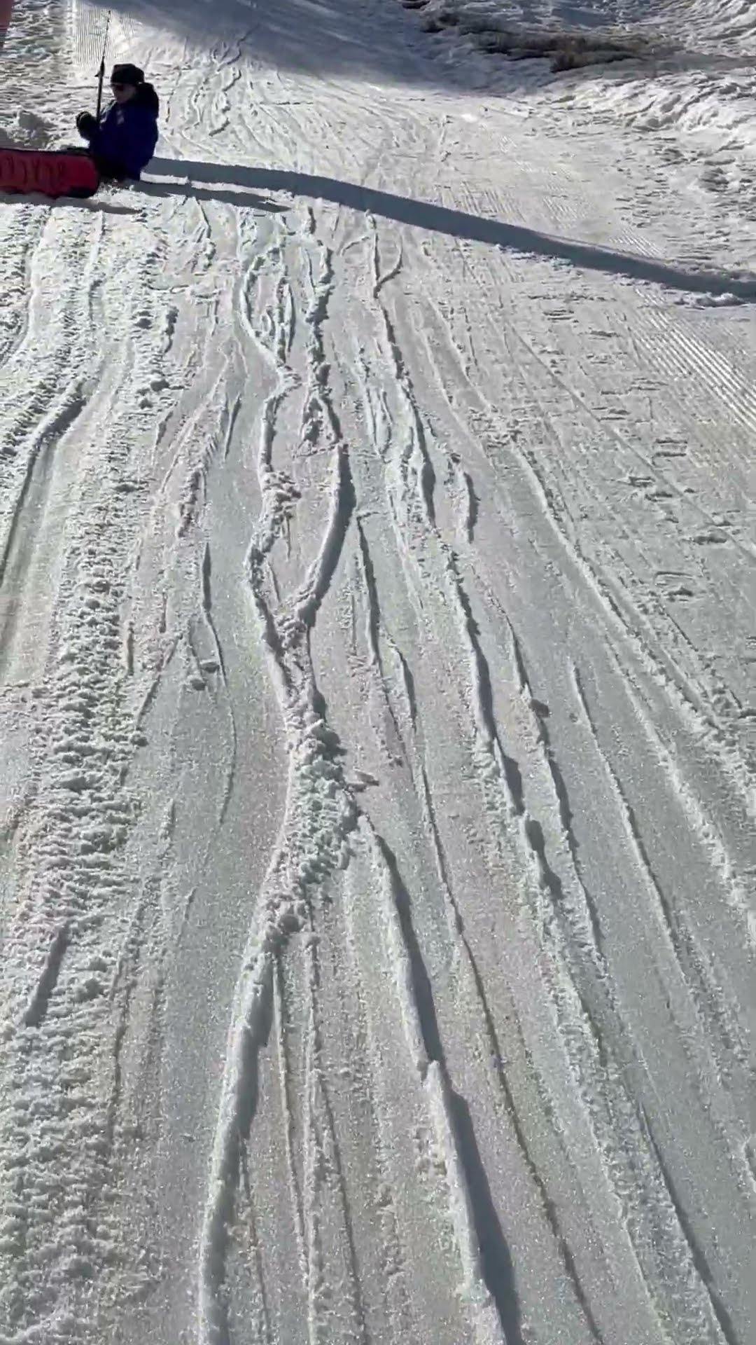 Snowboarding On Tow Lift Fails To Mind Pole || ViralHog