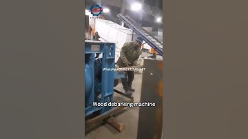 Ukrainian customer wood peeling machine feedback video/vertical debarking machine