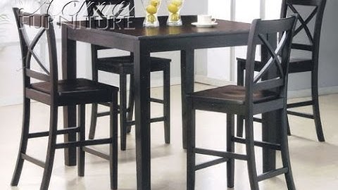 5-pc Pack Martha Design Counter Height Dining Table Set in Espresso Finish ACS70550