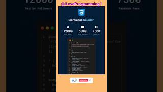 Increment Counter with HTML, CSS &amp; JavaScript  #coding #htmlcss #webdevelopment