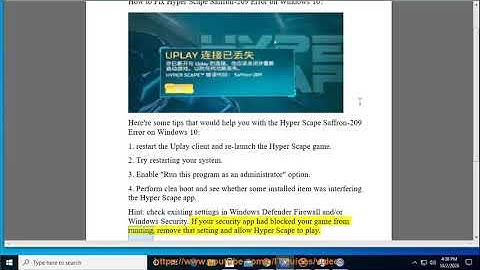 Fix Hyper Scape Saffron-209 Error on Windows 10