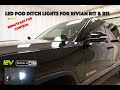 LED Pod A-Pillar Ditch Lights for Rivian R1T / R1S & Wireless Remote Control - No Through Cab Wire!