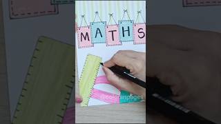 Aesthetic Frontpage Design Mathsโจ #coverpage #colorsnpages #shorts #trending #tomnjerry #diy #book
