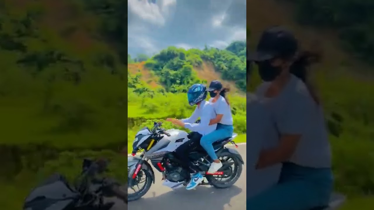 couple riders 💞 pulsar ns ride with gf 🥰. 