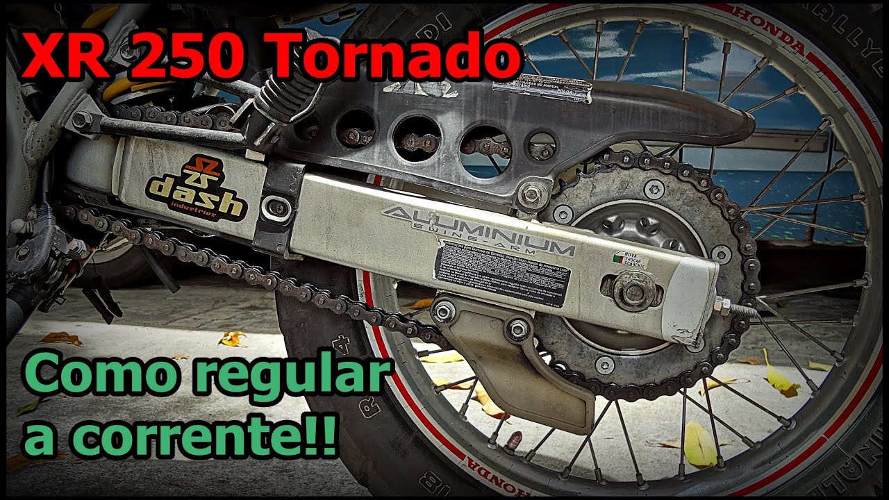 Como Regular Relação de Moto - XR TORNADO - Como Esticar Corrente de Moto