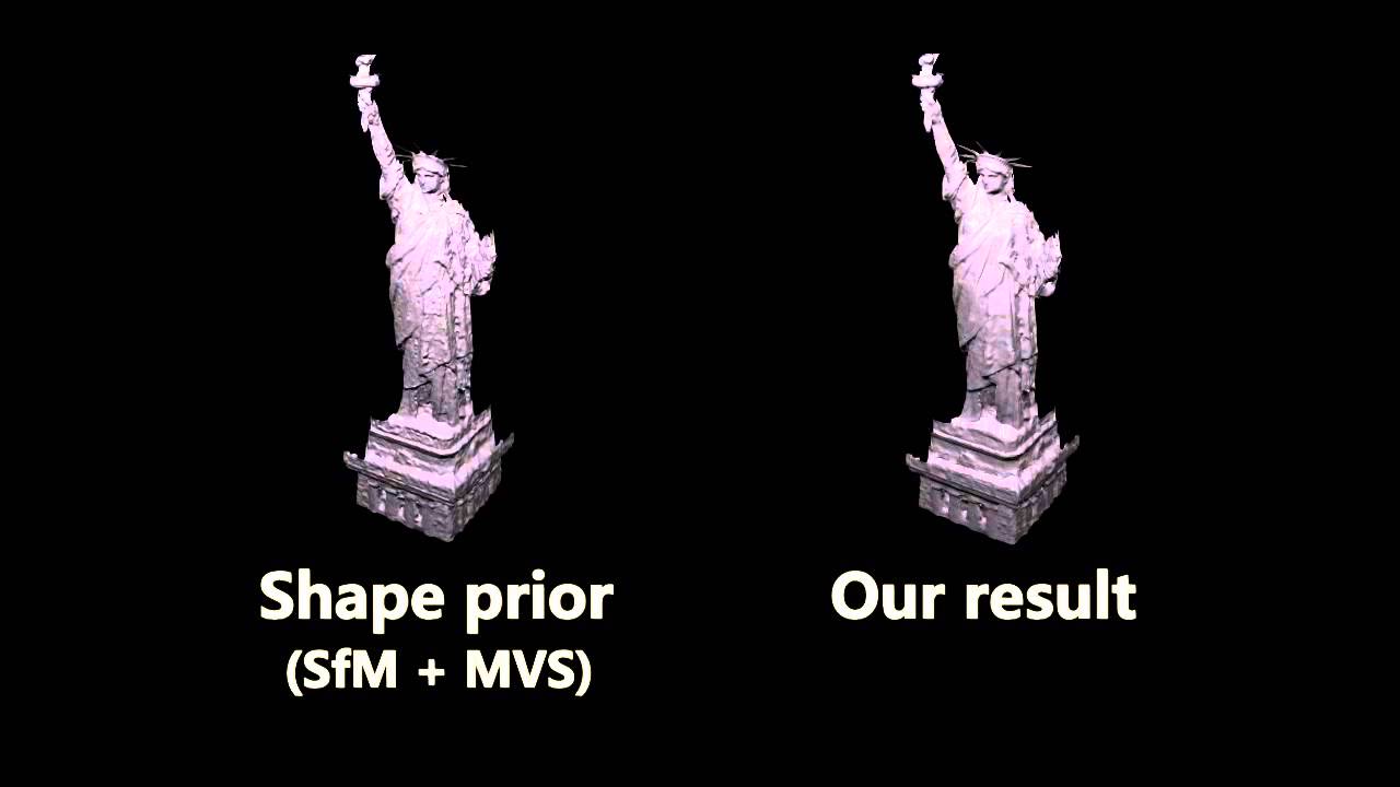 3DV14 - Photometric Stereo using Internet Images - YouTube