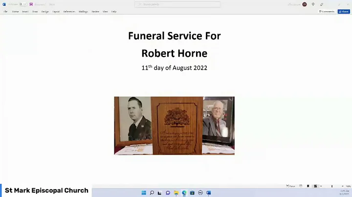 Robert Horne Funeral 2022.08.11