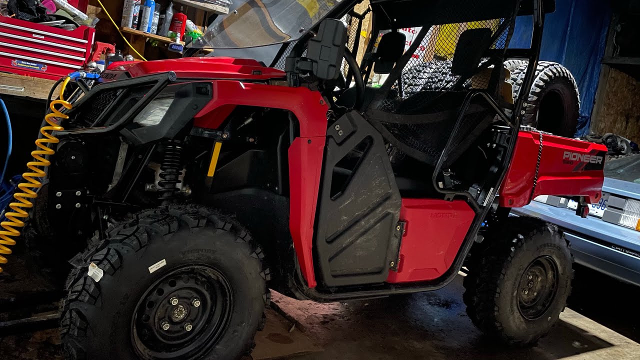 Установка больших шин для квадроцикла своими руками! Honda Pioneer 520
