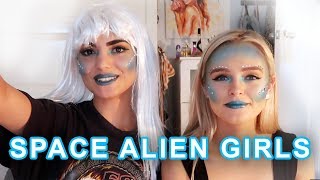 Get Ready With Me | Blue Sci-Fi Makeup