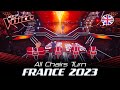 Every ENGLISH 4-Chair Turn Blind Audition on The Voice France 2023