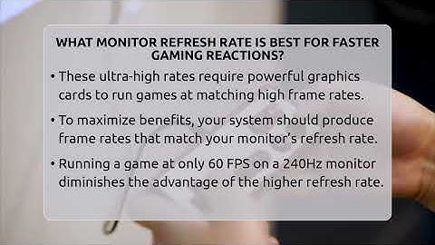 What Monitor Refresh Rate Is Best For Faster Gaming Reactions? - Video Gamers Vault