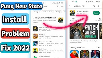 How To Fix PUBG New State Install Problem From Playstore 2022 hindi | New State Parental lock Remove