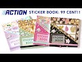 Mini sticker book action 99 cent craft universe 4 x 24 sheets foil clear  flip through