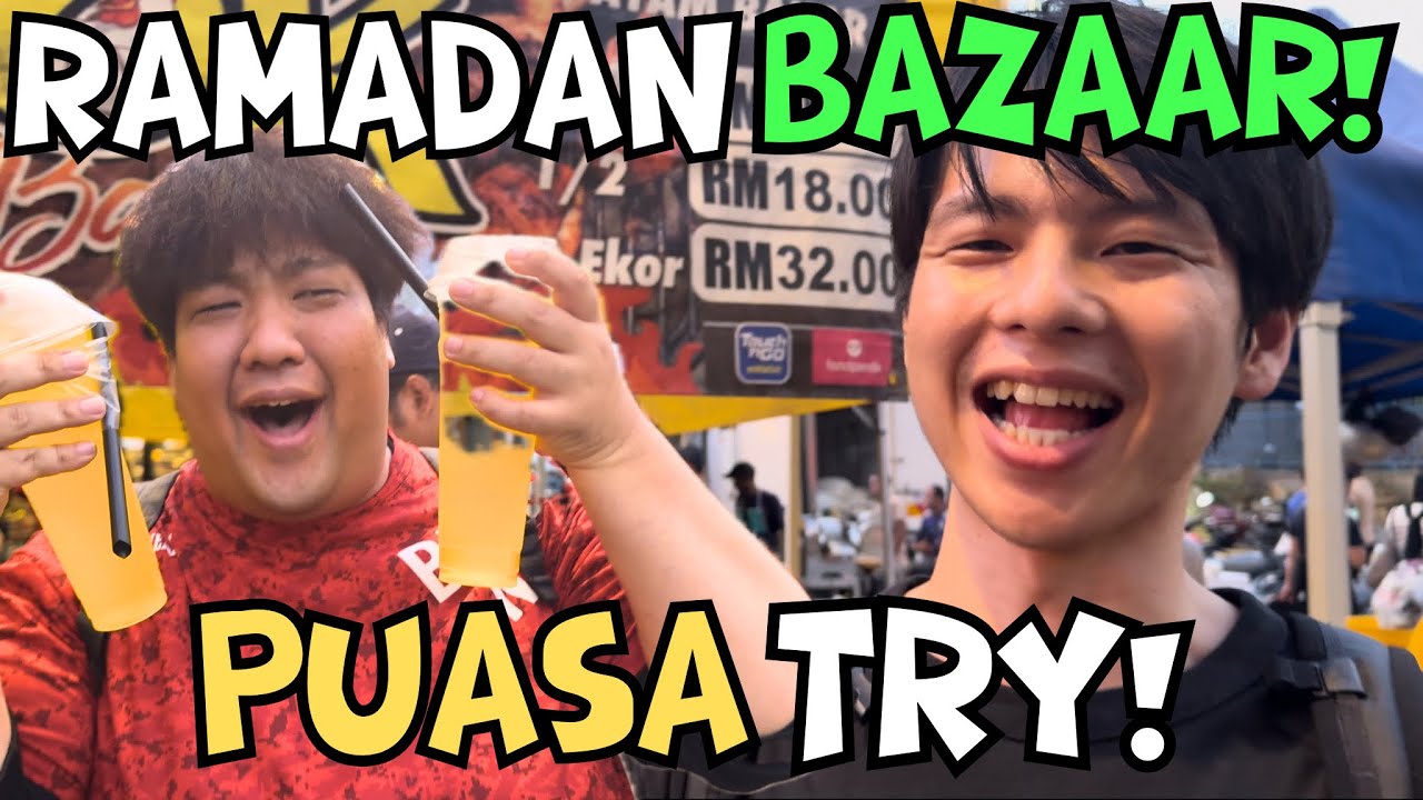 Ready go to ... https://youtu.be/5TNTGYHHb_k [ RAMADAN BAZAAR in Malaysia is amazing! The first time a Japanese person tried 30 days of fasting!]