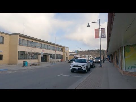 Quesnel BC Canada's Downtown - Walking in the City - Early Evening Life