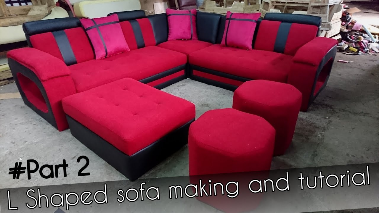 Sofa leter L minimalis modern L shaped sofa making and 