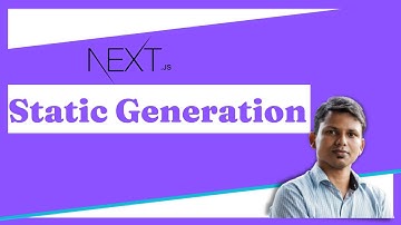 Static site generation with Next.js