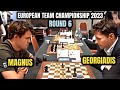 King of endgame magnus carlsen 2829 vs nico georgiadis 2556  european team championship  r6
