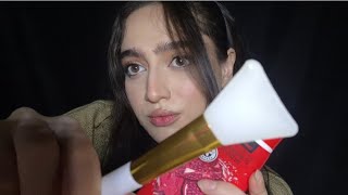 ASMR Applying Face Masks Directly on Camera Lens 😳🧼 | Ultra Relaxing Skincare Sounds (No Talking) screenshot 4
