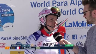 Marie Bochet | Slalom Standing Day 4 | World Para Alpine World Cup | La Molina 2019