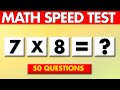 Math Speed Test - Easy Level 🧠 | Human Calculator Challenge