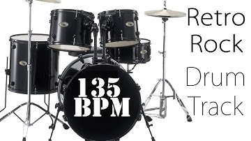 Retro Rock Drum Track - 135 bpm