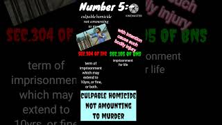 #sec304ipc# sec105bns #murder#jmfcpreparation#series of sections of which punishment increased