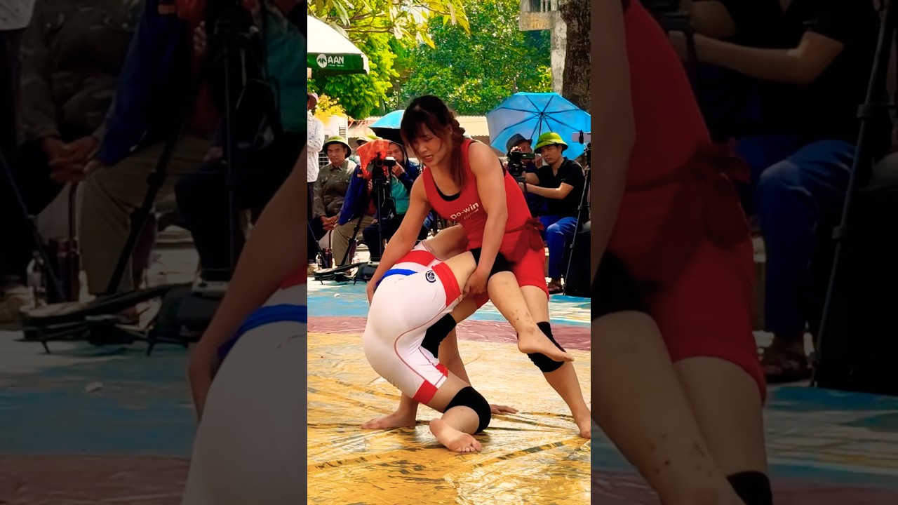 Actions like this are called fighting of girls in Vietnam #wrestling #vatnu #vatnamnu #thinhhanh