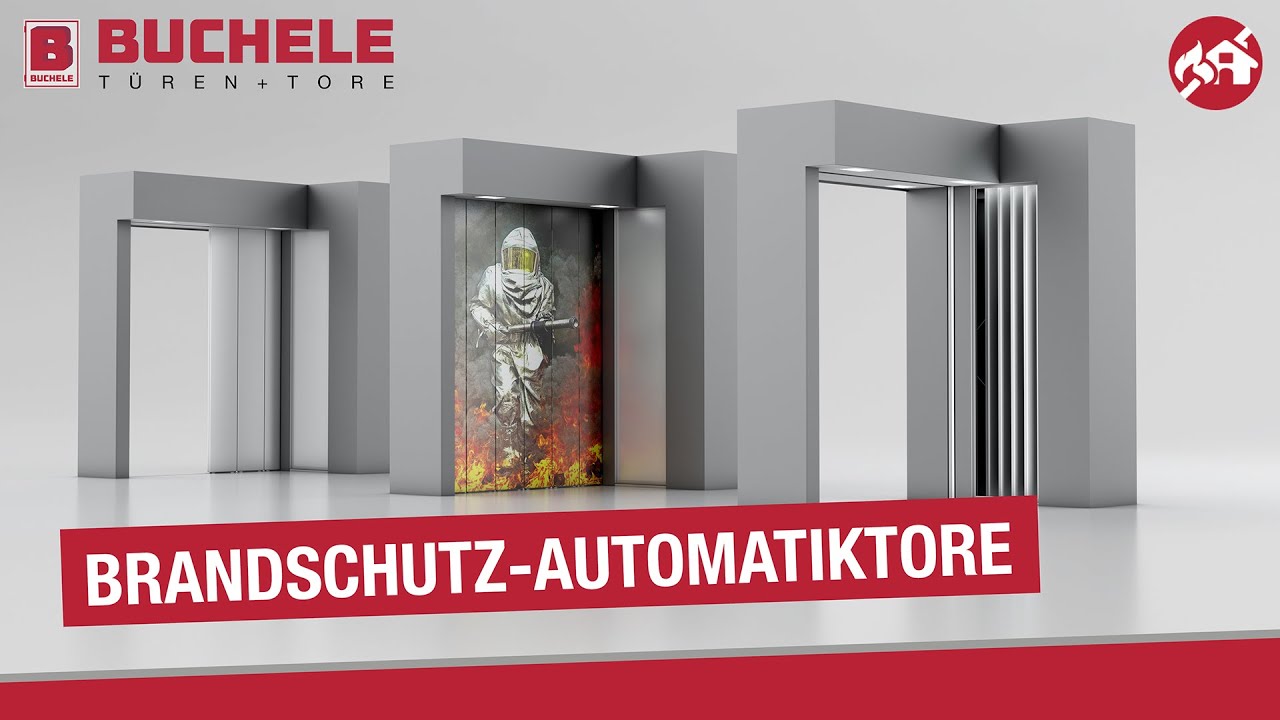 Flächenbündiges Brandschutztor (Automatiktor)