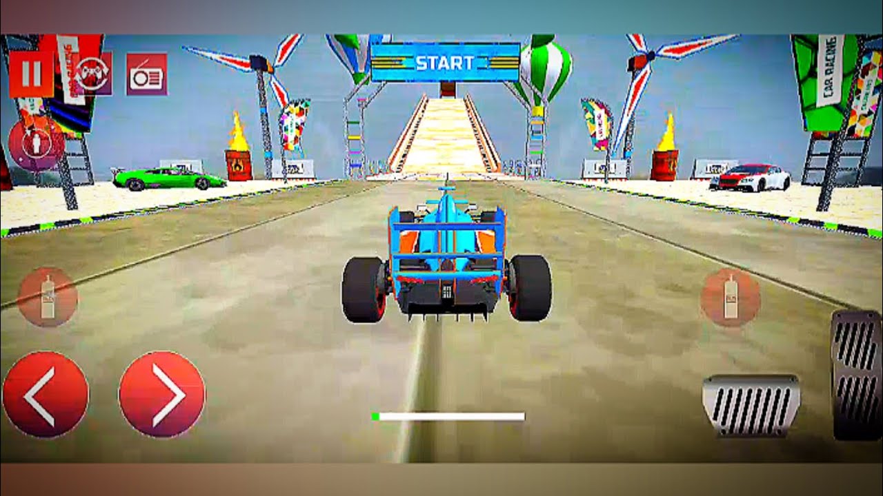 NEW GT CAR STUNT ON DIFFICULT ROAD- MEGA CAR RACING- CAR RACING 3D - ANDROID GAMEPLAY.