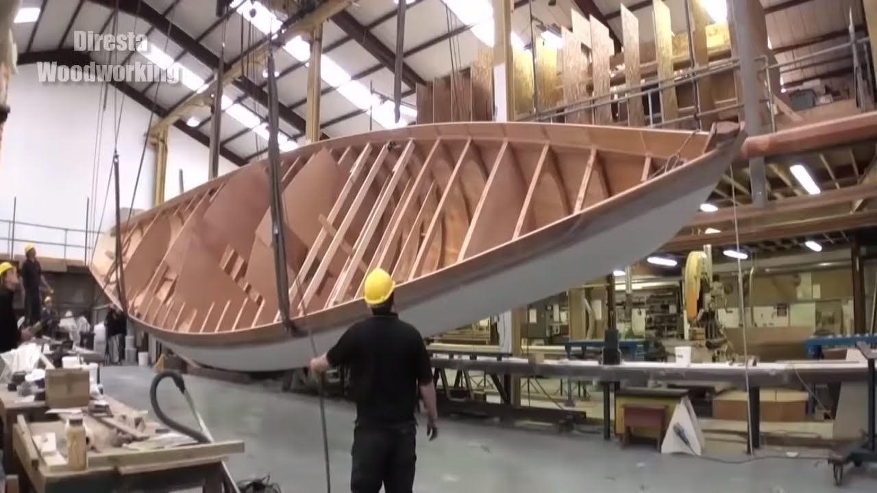 extreme fast wooden boat build skills - amazing timelapse