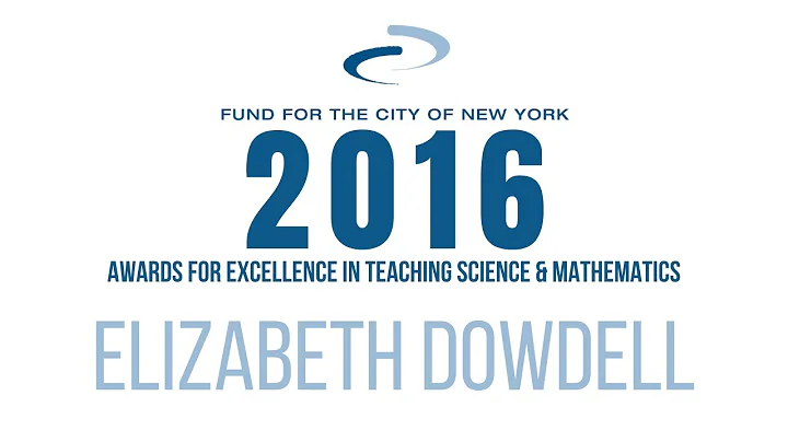 FCNY | Sloan STEM Awards 2016 |  Elizabeth Dowdell