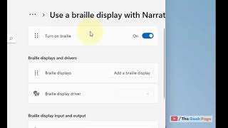 How to Enable Braille Support in Windows 11 Profile