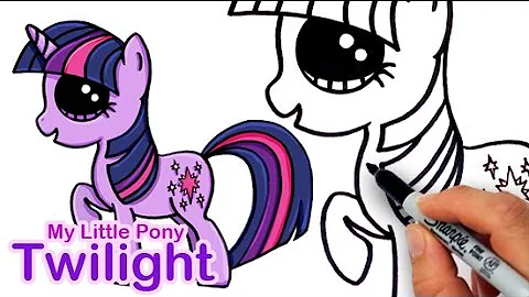 How to Draw My Little Pony Twilight Sparkle Cute Step by step