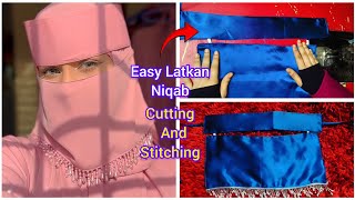 New Trending CRYSTAL LATKAN Nose Piece / Niqab Cutting And Stitching / Niqab Tutorial #trending