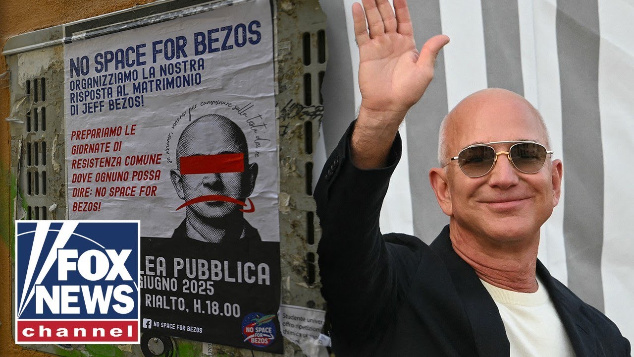 Protestors crash Jeff Bezos’ star-studded Venice wedding